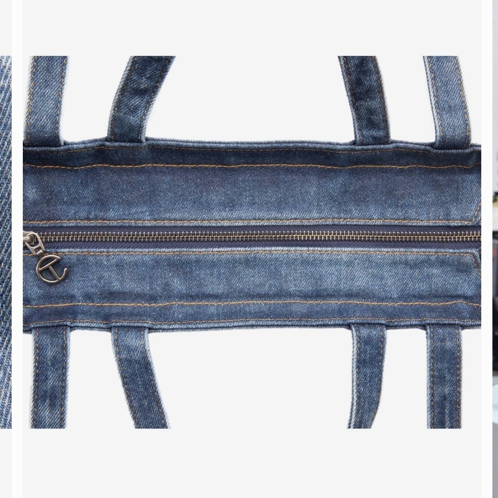 Telfar Blue Denim Tote Bag - Picture 6 of 6